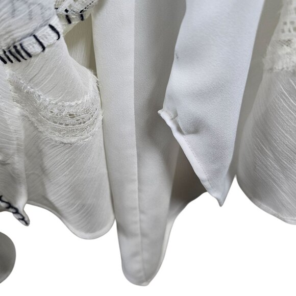 Soft Surroundings Villette Lace Handkerchief Midi White Boho Dress, M, NWOT - Picture 6 of 11